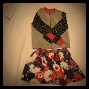 Fun and colorful skirt and jacket